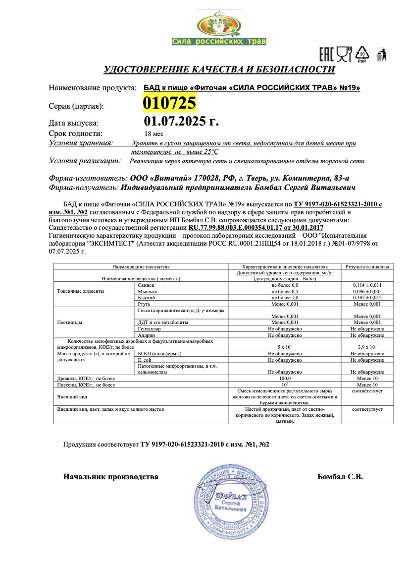 Паспорт №072025